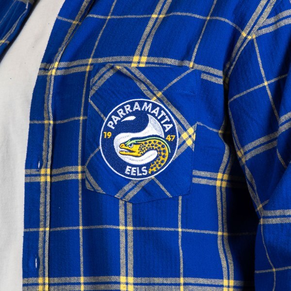 Parramatta Eels NRL Adults Mustang Flannel Shirt