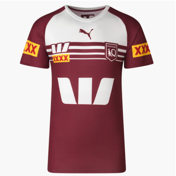 2024 QLD Maroons Youth Puma Replica Training Tee
