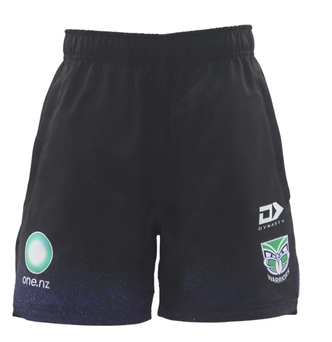 2025 New Zealand Warriors Youth Black Gym Shorts