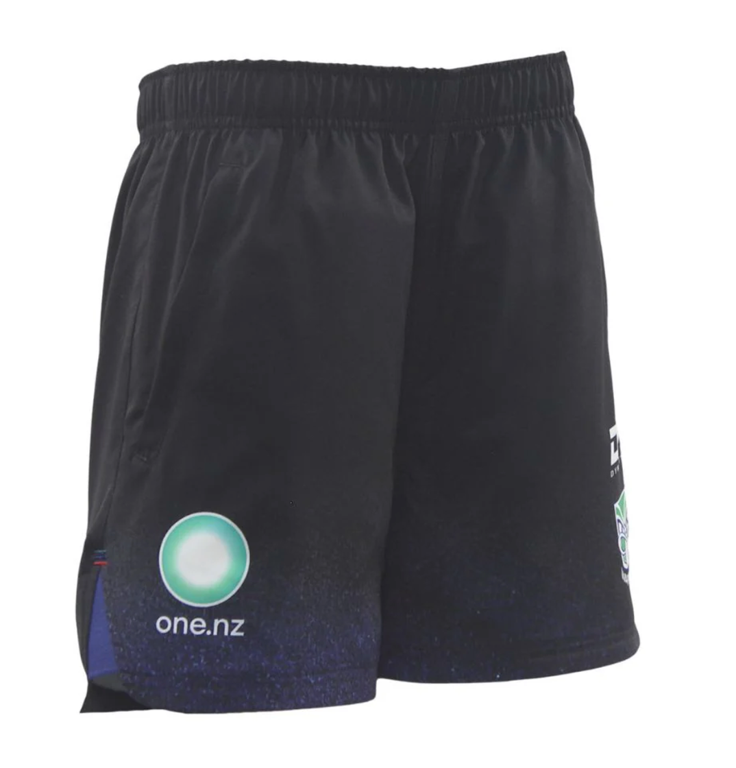 2025 New Zealand Warriors Youth Black Gym Shorts