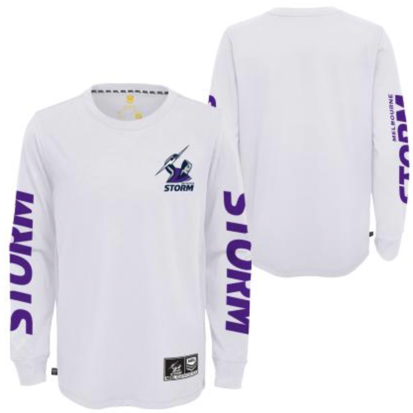 Melbourne Storm Mens Word-Mark LS Tee
