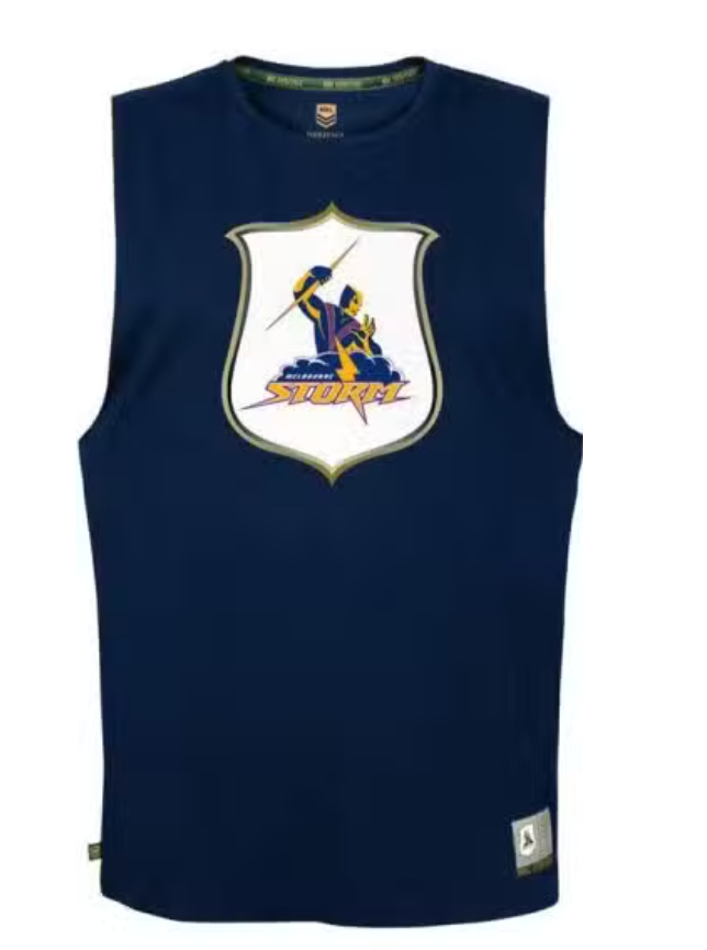 Melbourne Storm Mens Heritage Crest Muscle Singlet