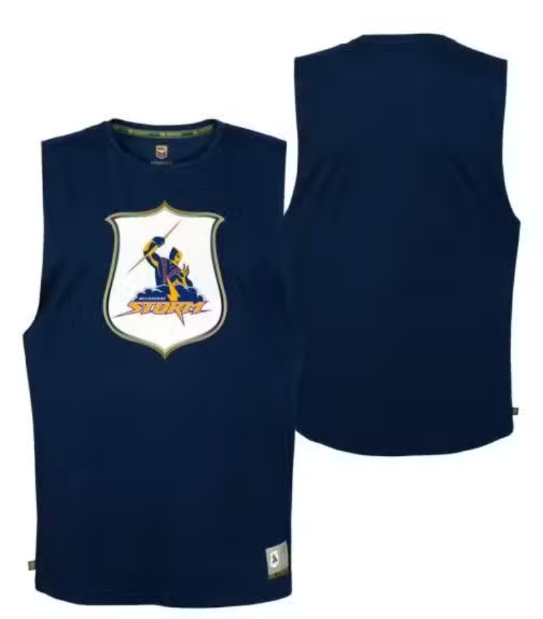 Melbourne Storm Mens Heritage Crest Muscle Singlet