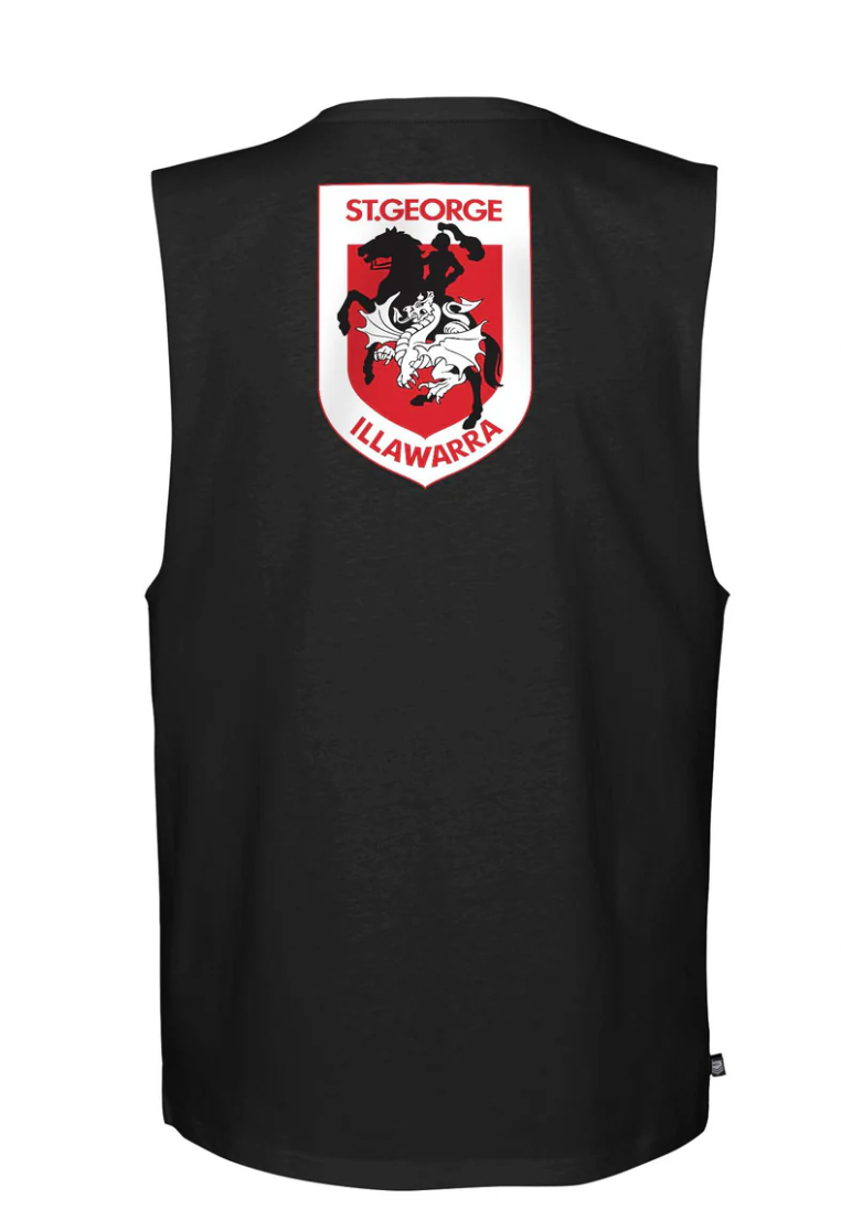 StGeorge Dragons Mens Core Logo Muscle Singlet