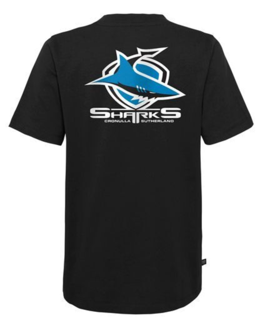 Cronulla Sharks Mens Wordmark Logo T-Shirt