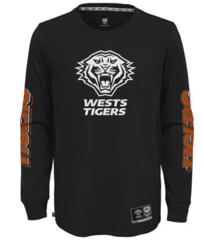 West Tigers Mens Keyline Word-Mark Tee