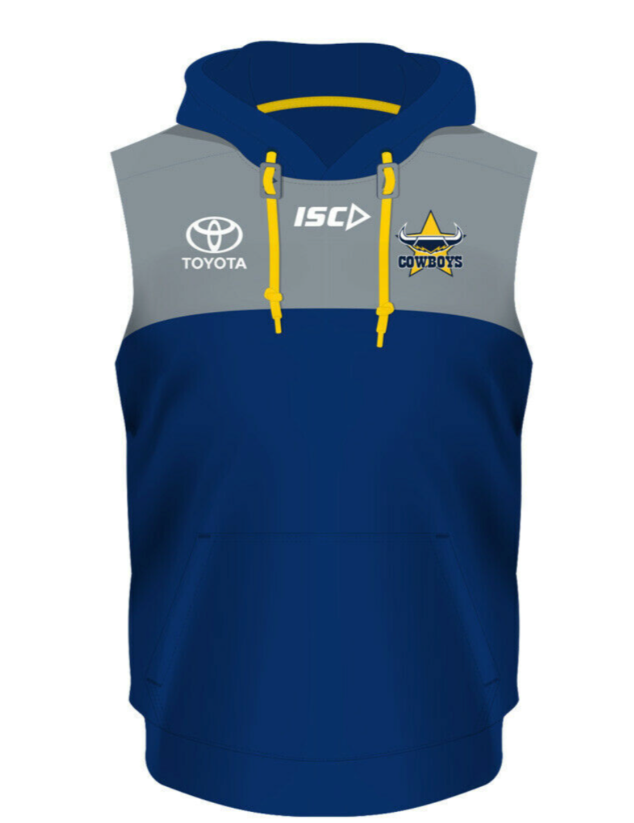 North Queensland Cowboys Mens ISC Players Sleeveless Hoody