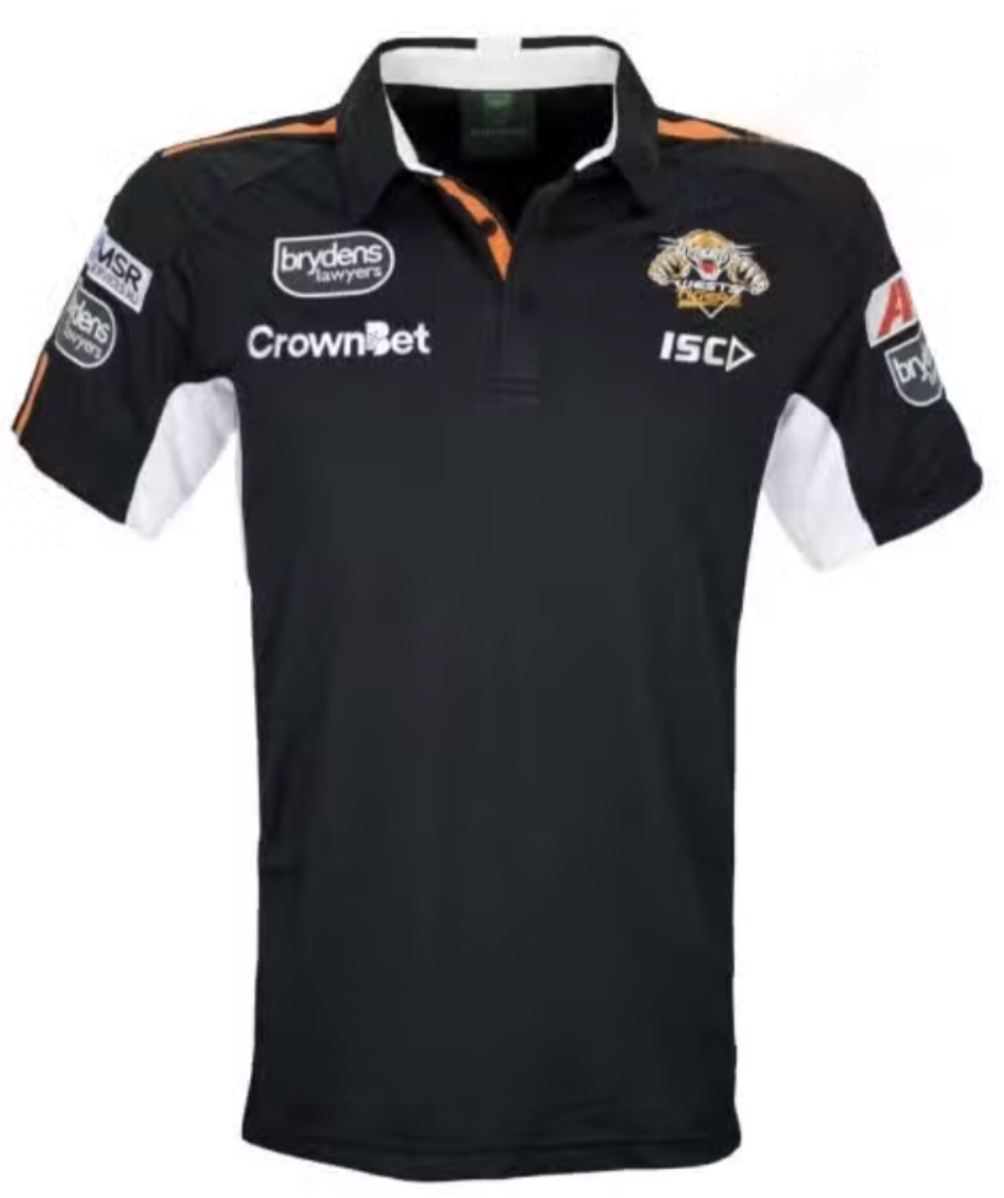 West Tigers Mens ISC CrownBet Media Polo