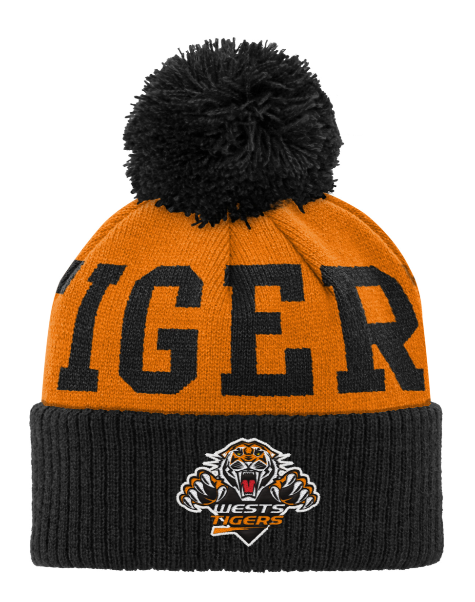 West Tigers Embroidered Pom Pom Beanie
