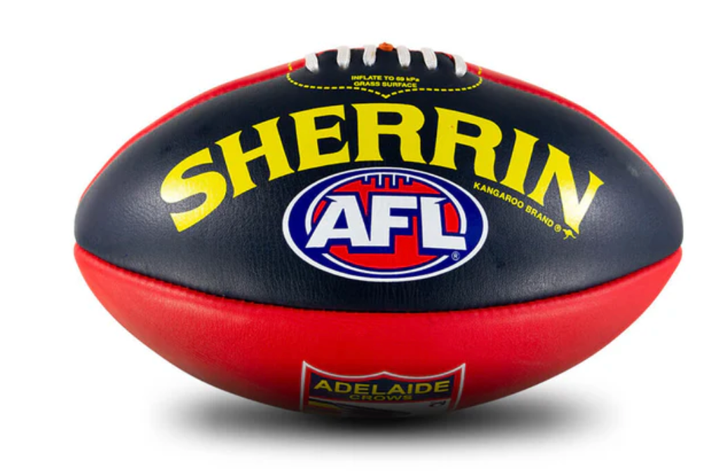 Adelaide Crows Sherrin Leather Football Size 5 (Full Size)