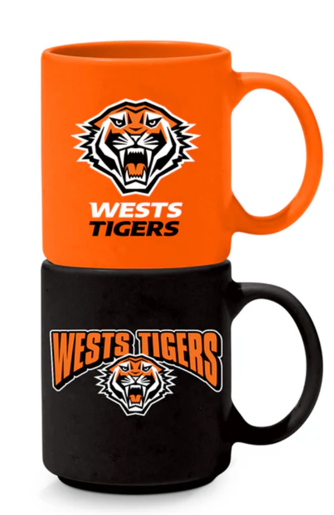 Wests Tigers Set of 2 Stackable Mugs