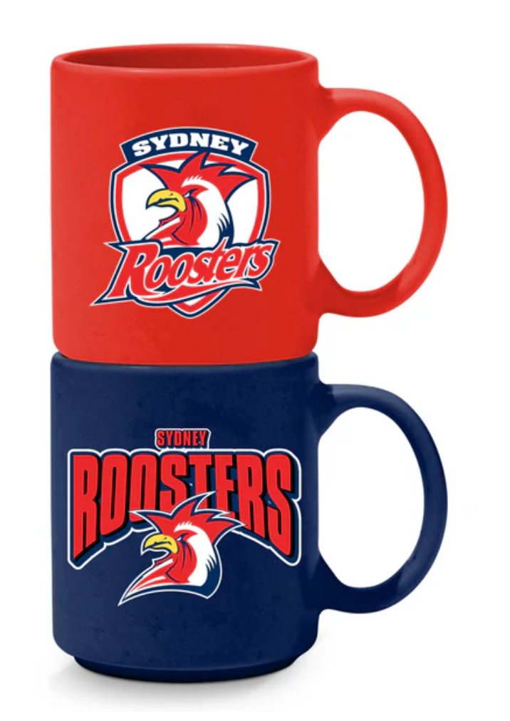 Sydney Roosters Set of 2 Stackable Mugs
