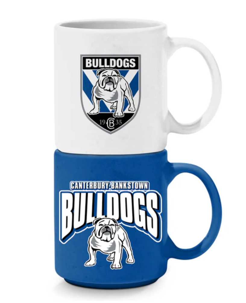 Canterbury Bankstown Bulldogs Set of 2 Stackable Mugs