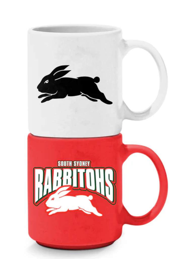 South Sydney Rabbitohs Set of 2 Stackable Mugs