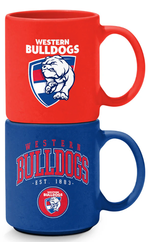 Western Bulldogs Set of 2 Stackable Mugs