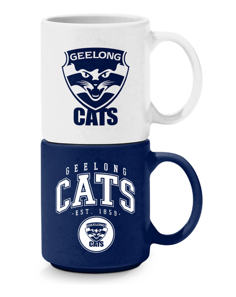 Geelong Cats Set of 2 Stackable Mugs