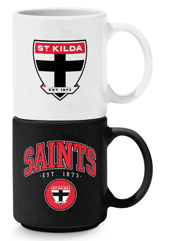 St Kilda Set of 2 Stackable Mugs