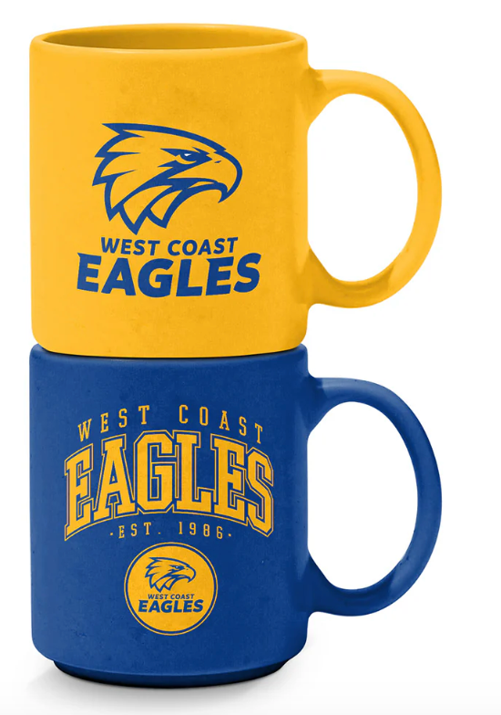 West Coast Eagles Set of 2 Stackable Mugs