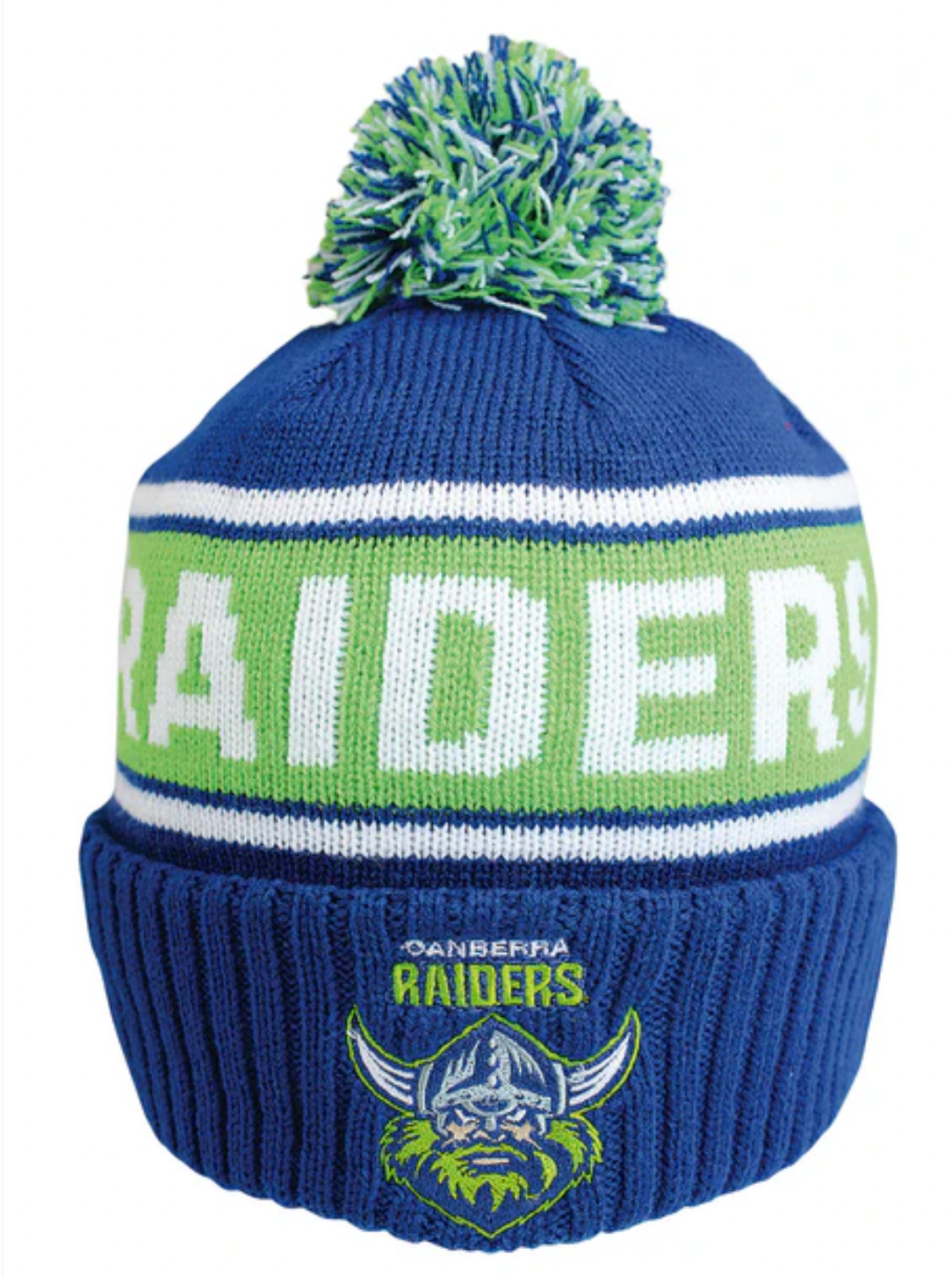 Canberra Raiders Striker Pom Pom Beanie