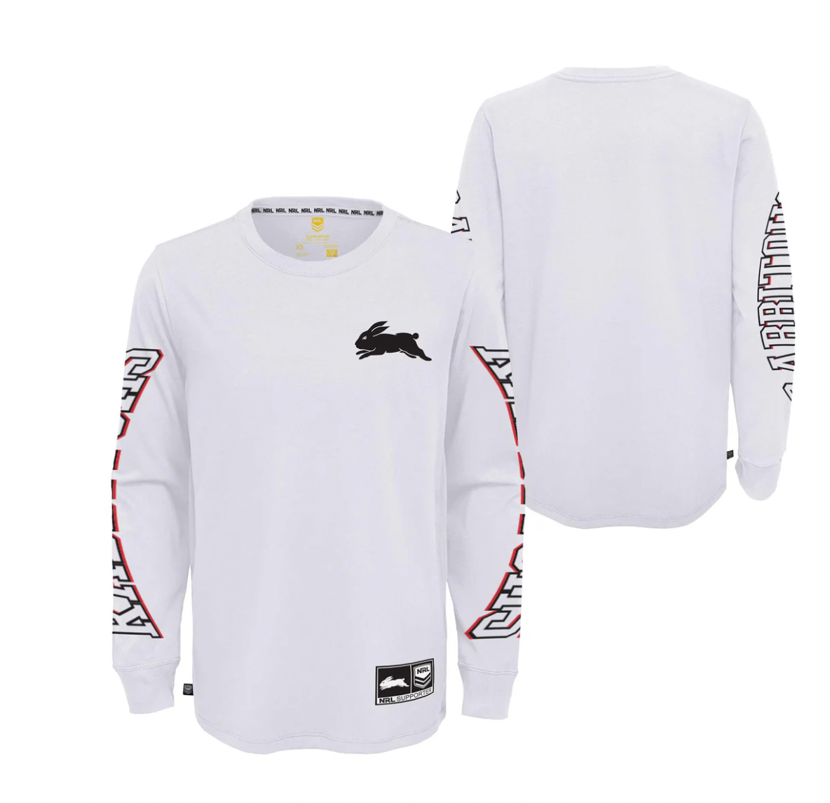 South Sydney Rabbitohs Mens Word-Mark LS Tee