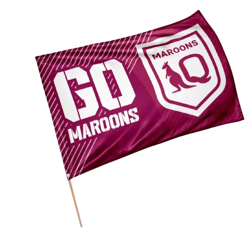 QLD Maroons 2025 'SOO' Game Day Flag