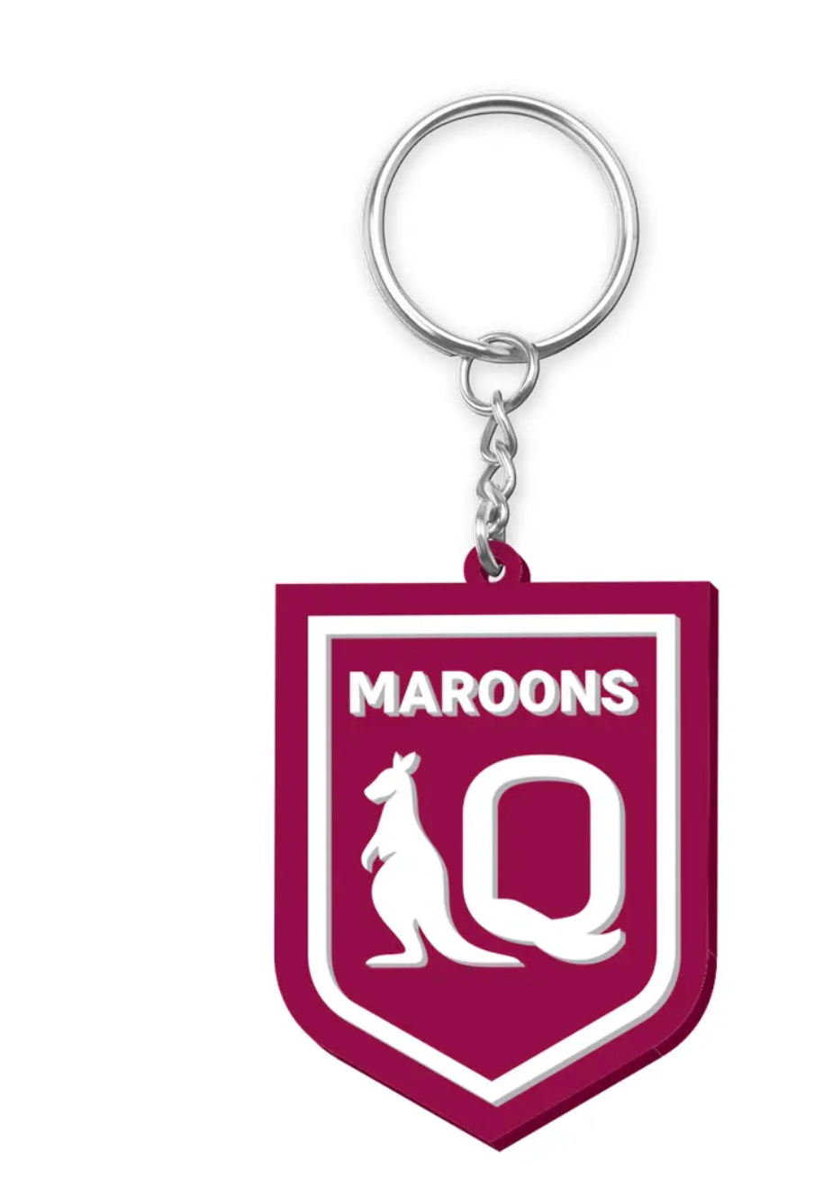 2025 QLD Maroons Rubber Keyring