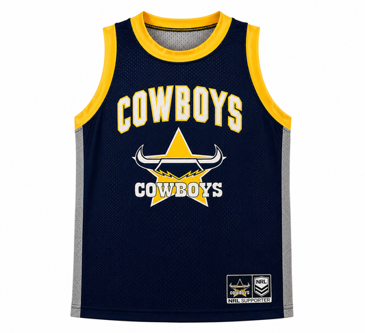 North Queensland Cowboys Adults Basketball Singlet
