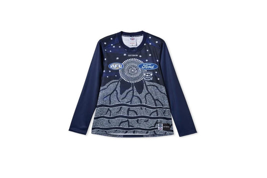 Geelong Cats AFL COTTON-ON Mens LS Indigenous Guernsey | Navy