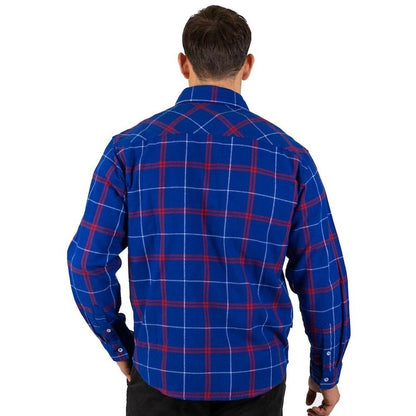 AFL Western Bulldogs Adults 'Mustang' Flannel Polo