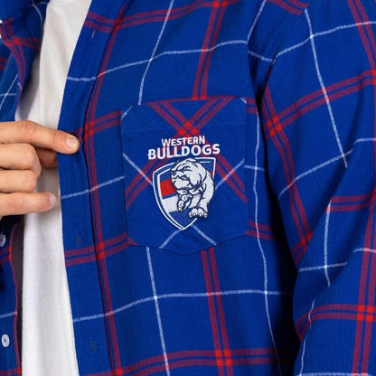 AFL Western Bulldogs Adults 'Mustang' Flannel Polo