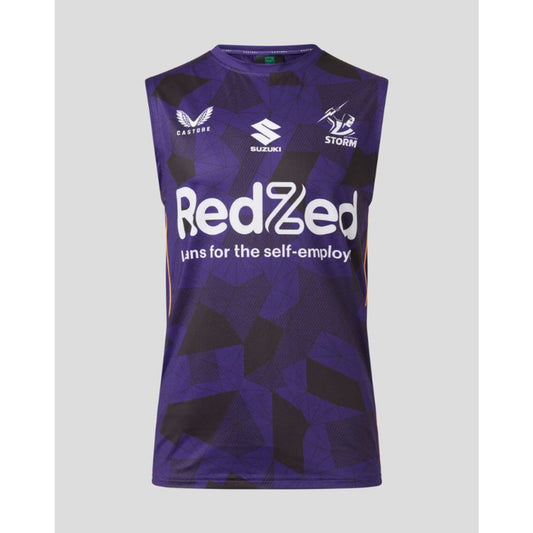 Mens Melbourne Storm Training Singlet (Dark Purple/Black)