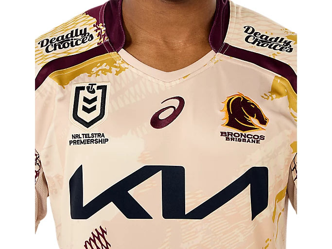Brisbane Broncos Mens 2025 Replica Indigenous Jersey