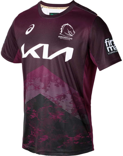 Brisbane Broncos Mens Maroon Training Shirt