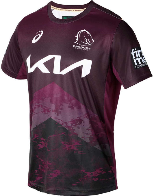Brisbane Broncos Mens Maroon Training Shirt