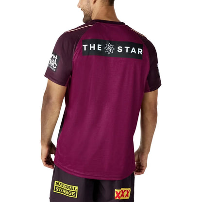 Brisbane Broncos Mens Maroon Training Shirt
