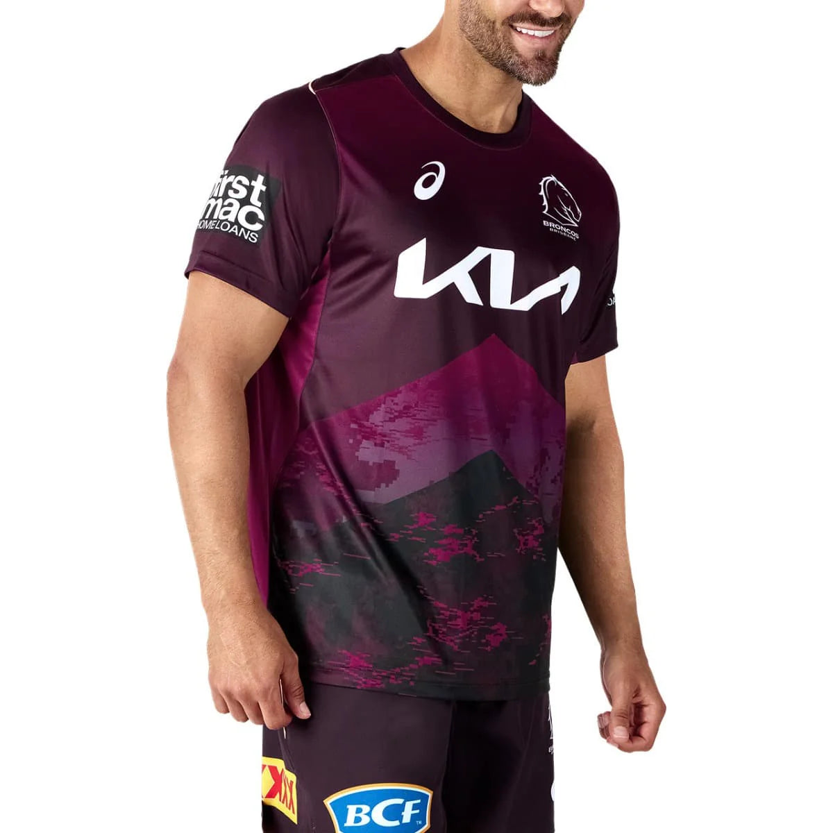 Brisbane Broncos Mens Maroon Training Shirt