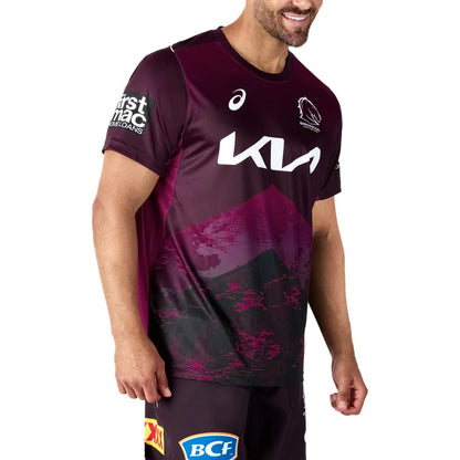 Brisbane Broncos Mens Maroon Training Shirt