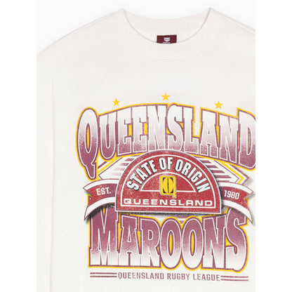 Queensland Maroons Vintage White Victorious Crew