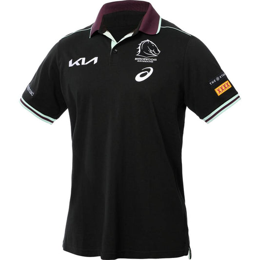 Broncos 2025 Womens Black Team Polo