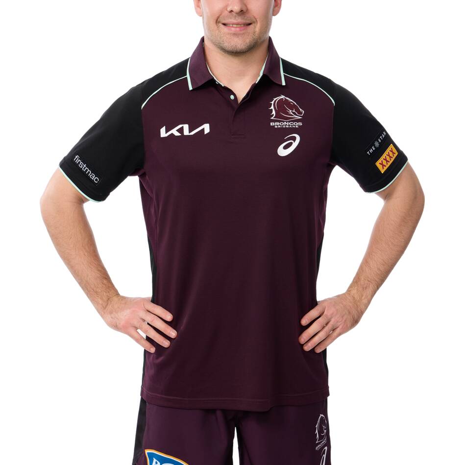 Broncos 2025 Mens Maroon Training Polo