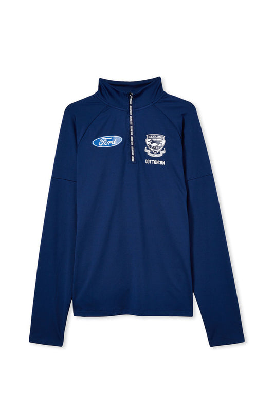 Geelong Cats AFL COTTON ON Mens LS Performance Top | Navy
