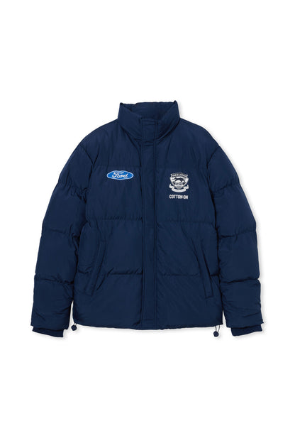 Geelong Cats AFL COTTON-ON Mens Puffer Jacket