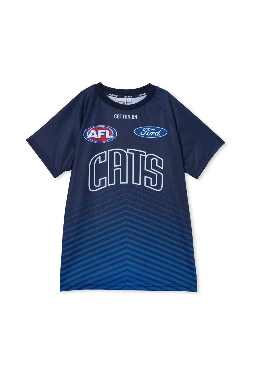 Geelong Cats AFL COTTON-ON Mens Run Out Tee