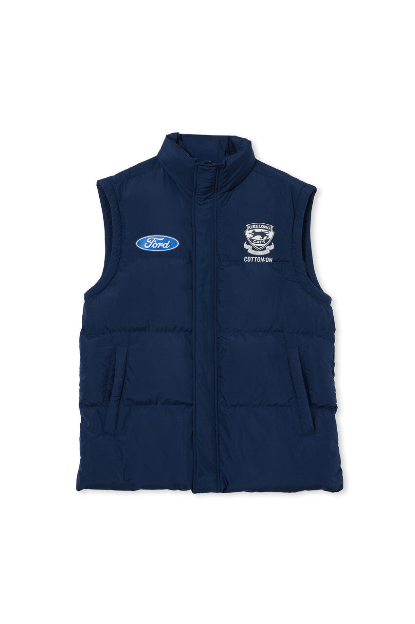 Geelong Cats AFL COTTON-ON Youth Puffer Vest