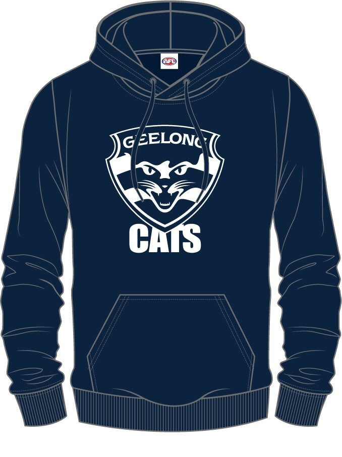 Geelong Cats AFL Mens Logo Hood