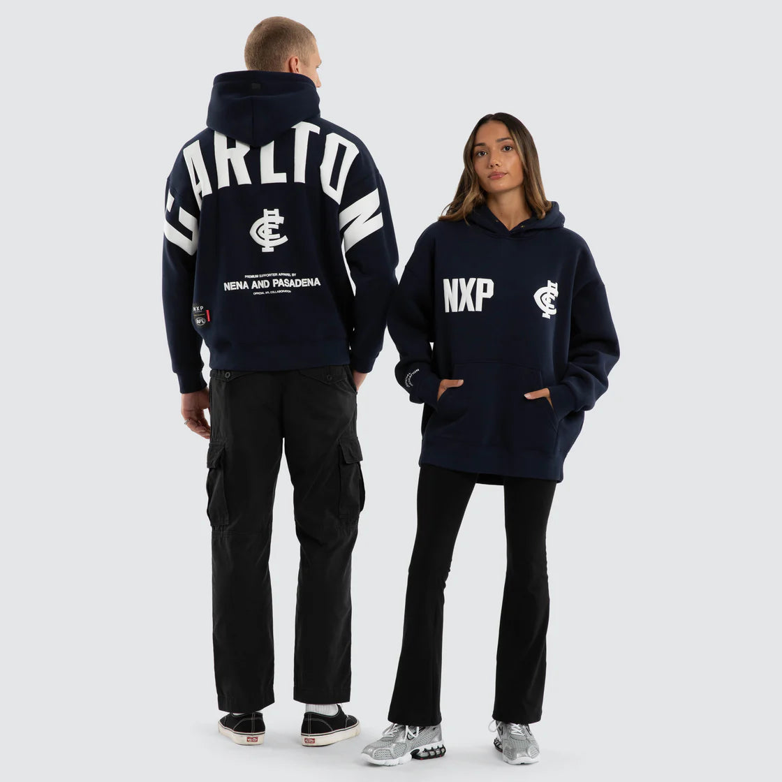 Carlton Blues AFL Mens Top Tier Hoodie Navy