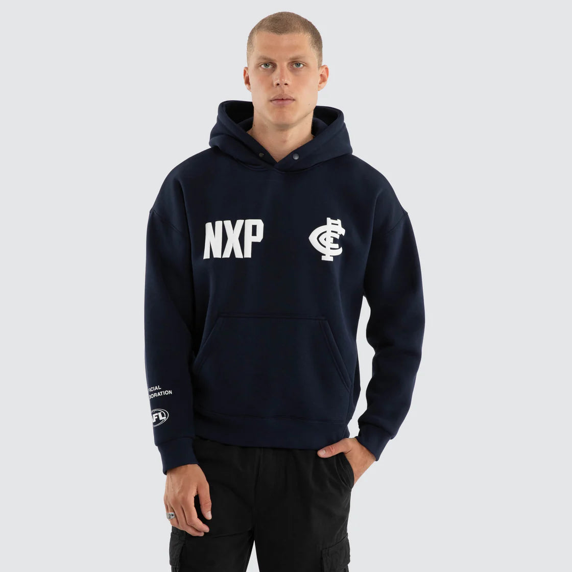 Carlton Blues AFL Mens Top Tier Hoodie Navy
