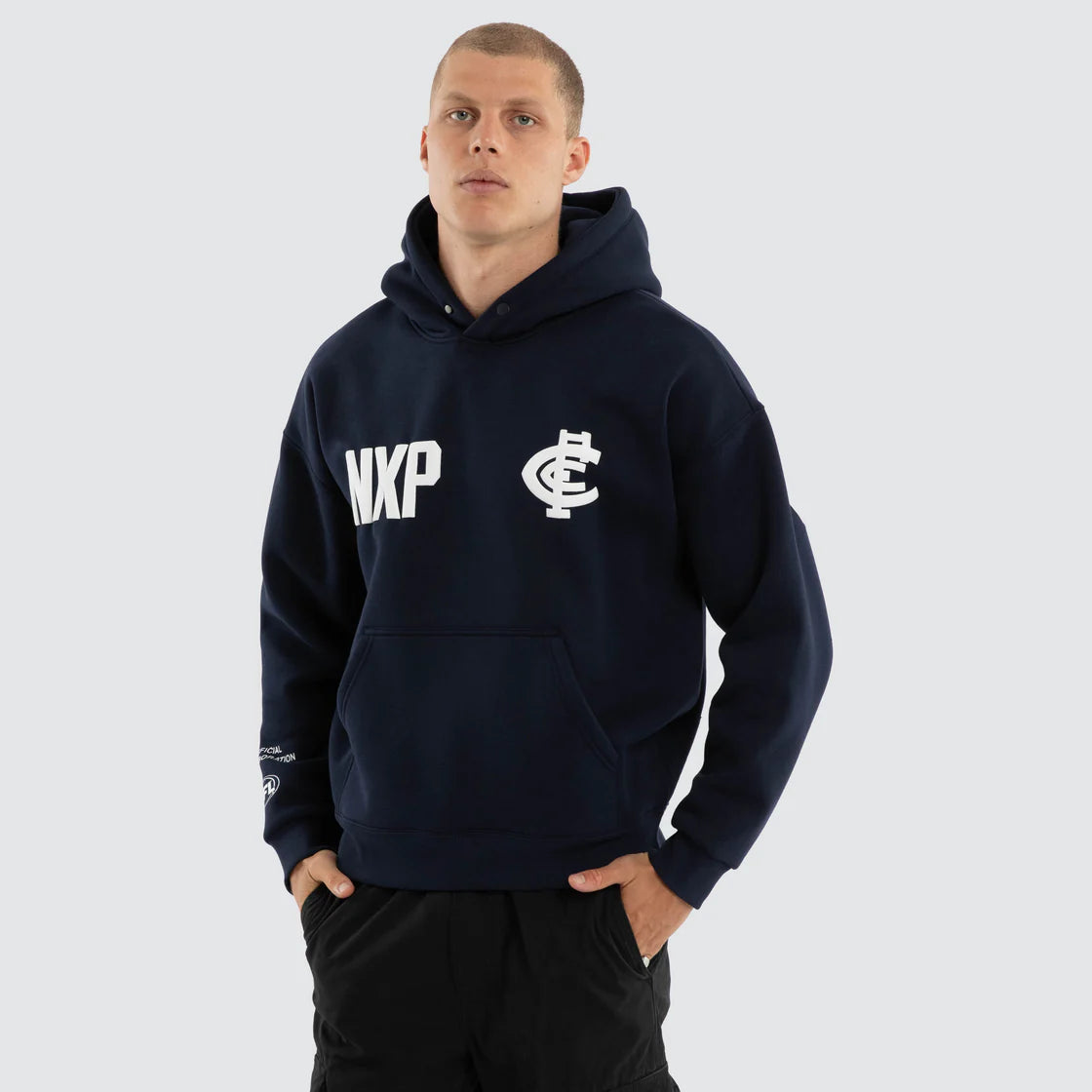Carlton Blues AFL Mens Top Tier Hoodie Navy