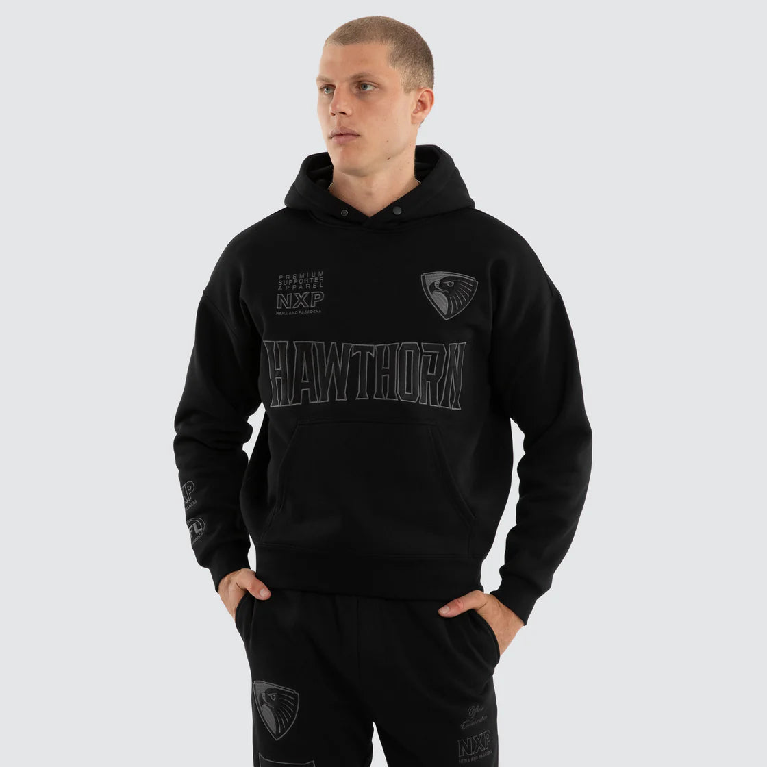 Hawthorn Hawks AFL Persistent Hoodie Jet Black