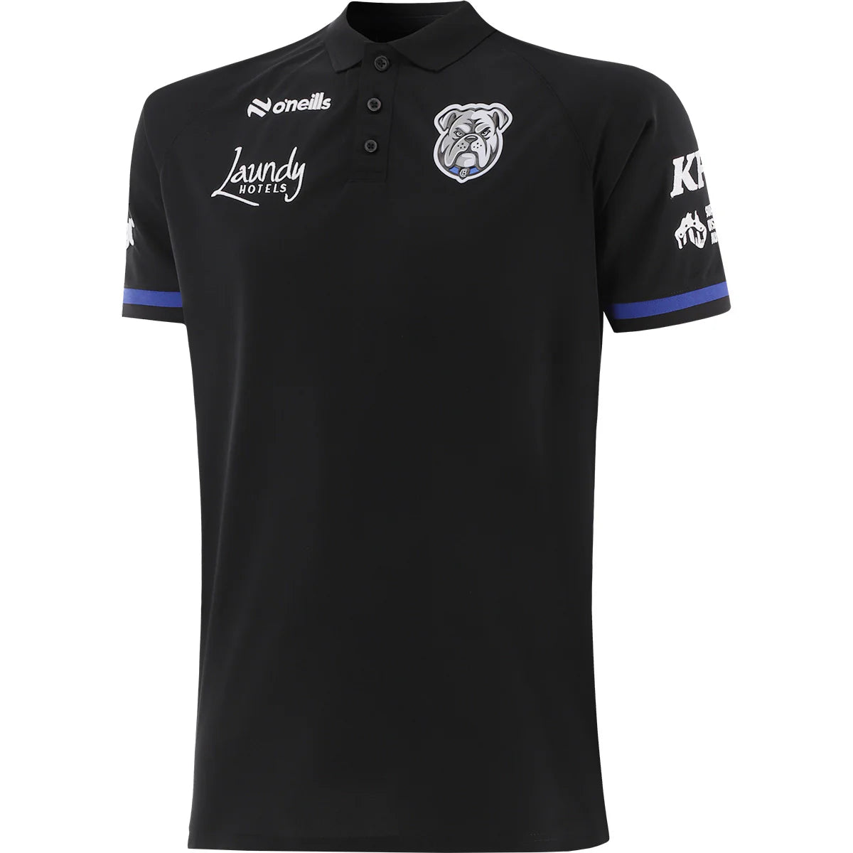 2026 Bulldogs Mens Black Media Polo